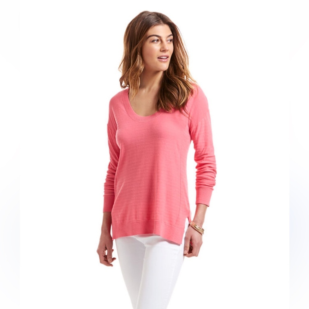Vineyard Vines Martha's Vineyard Pink Cotton‎ Knit Sweater Top Long Sleeve NWT